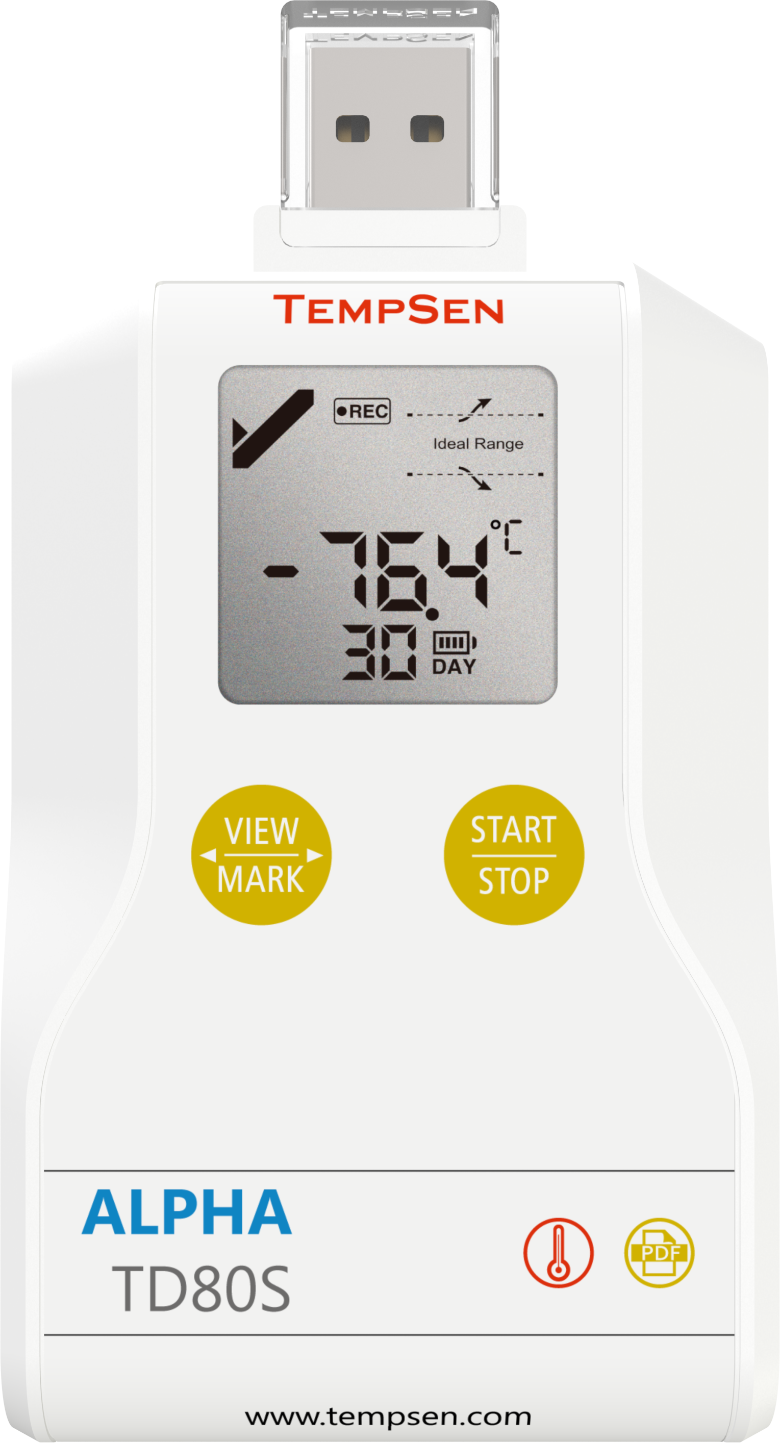 Tempsen Single Use Data Logger with PDF Functionality