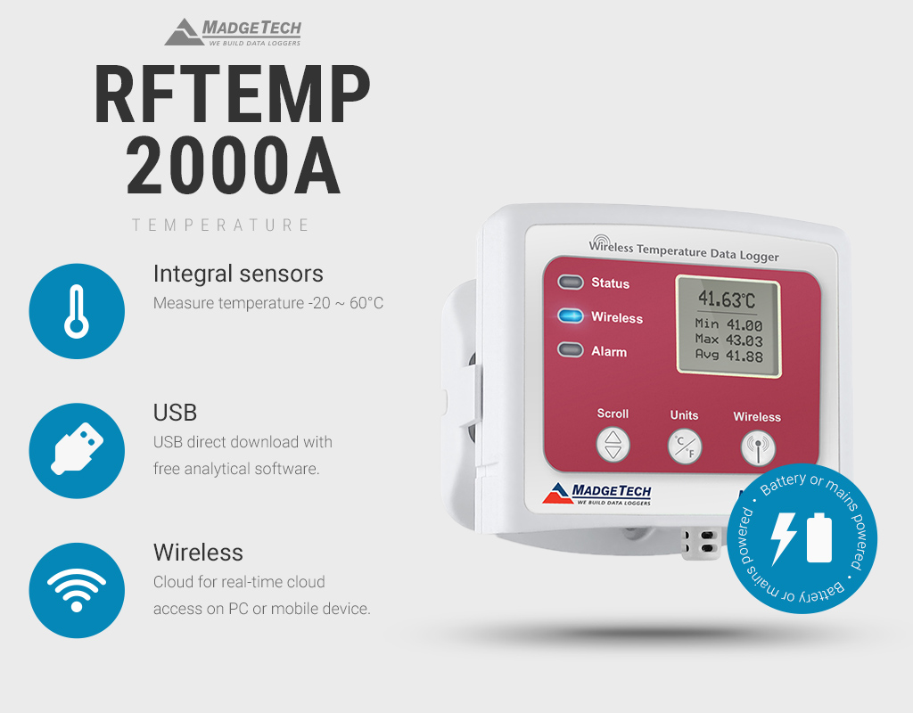 RFTemp2000A MadgeTech Temperature Data Logger | Loggershop