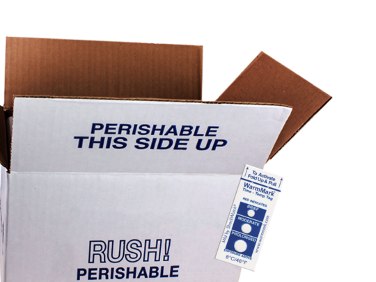 8°C validated temperature sticker