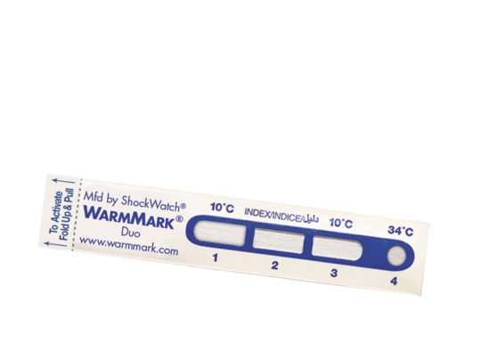 2 week cold chain temperature sticker