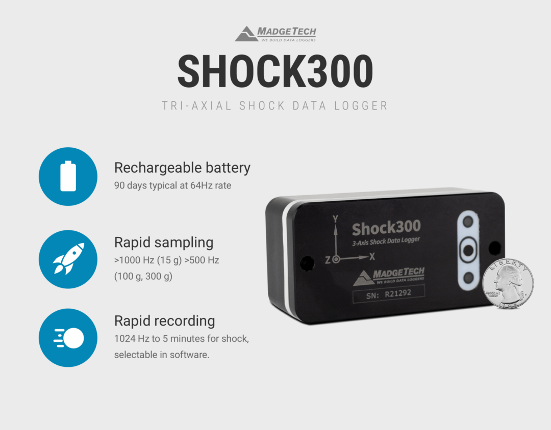 Shock300 Vibration Monitoring System & Shock Data Logger
