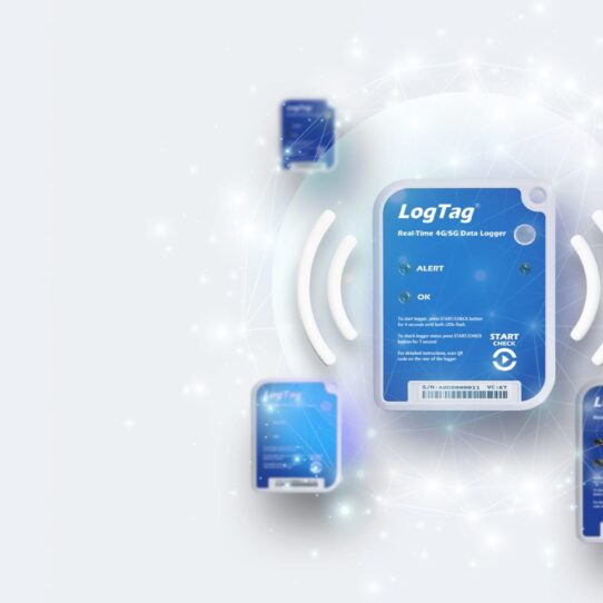 Logtag LT5GEO Data Logger with sparkles for emphasis.